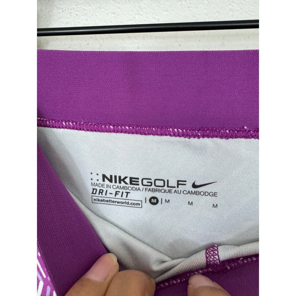 Nike Dri-FIT Purple Patterned Capri Leggings Size M - Picture 3 of 5